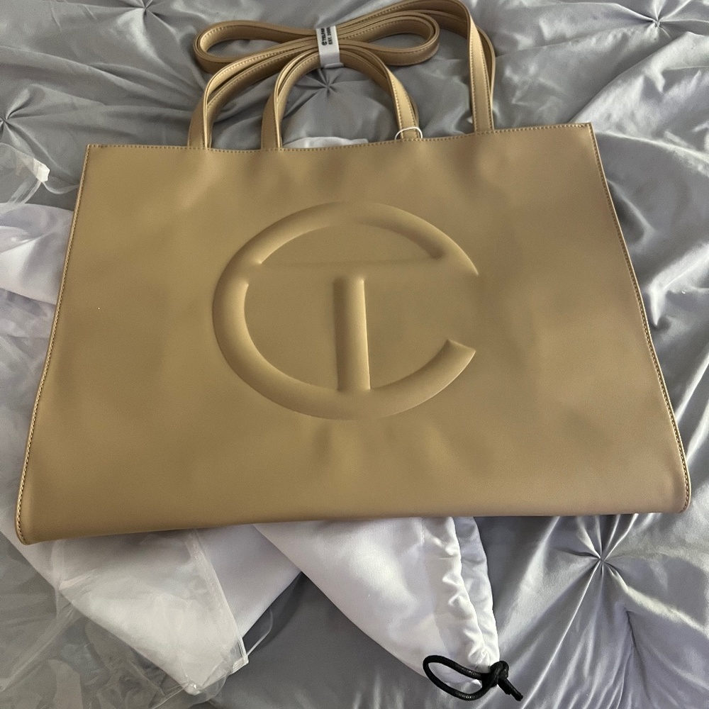Large Cream Telfar Purse